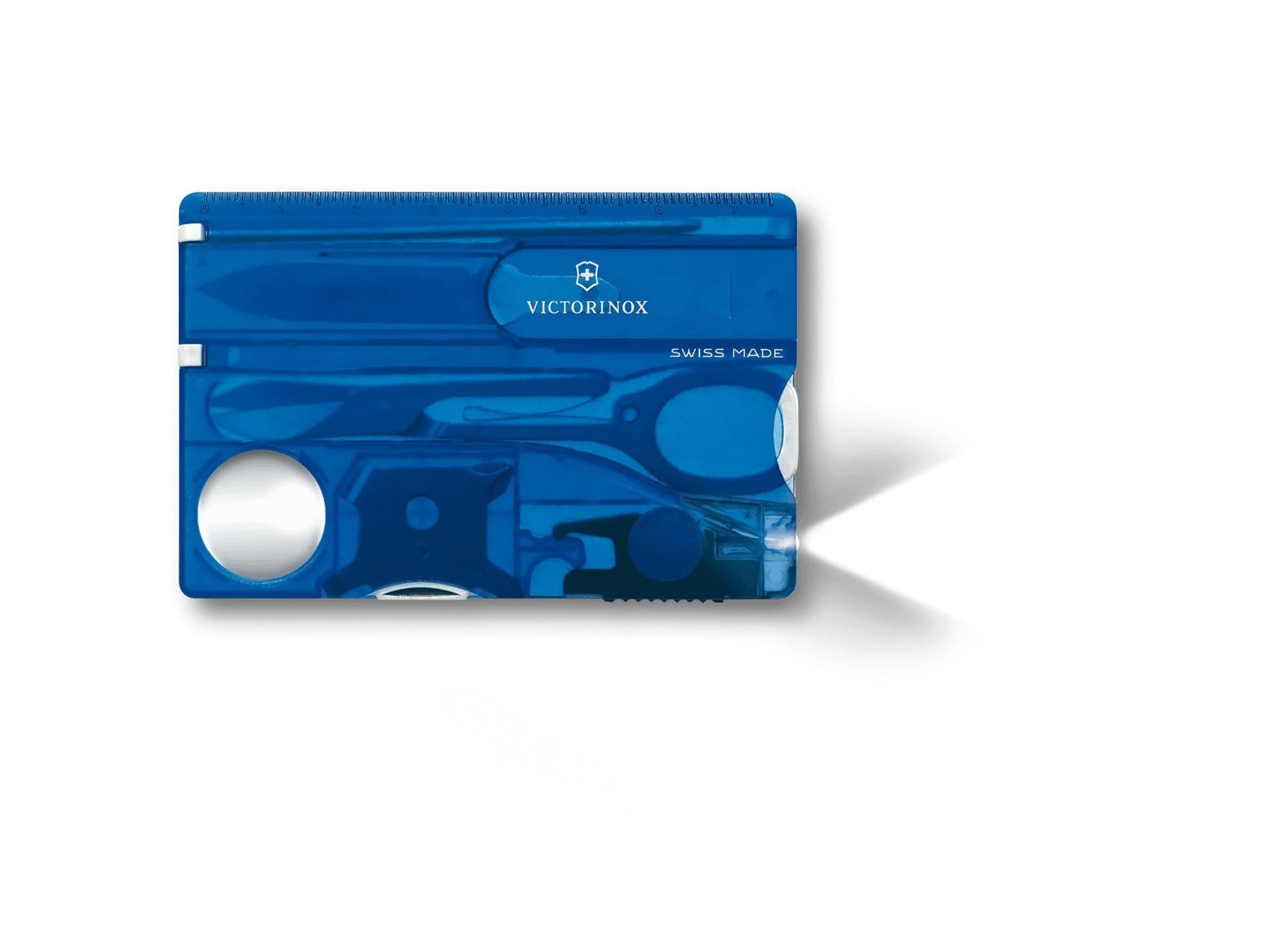 Victorinox 0.7322.T2 Swiss Card Lite 0.7300.T2 Blue Transparent Swiss Made Functional Companion With 13 Functions
