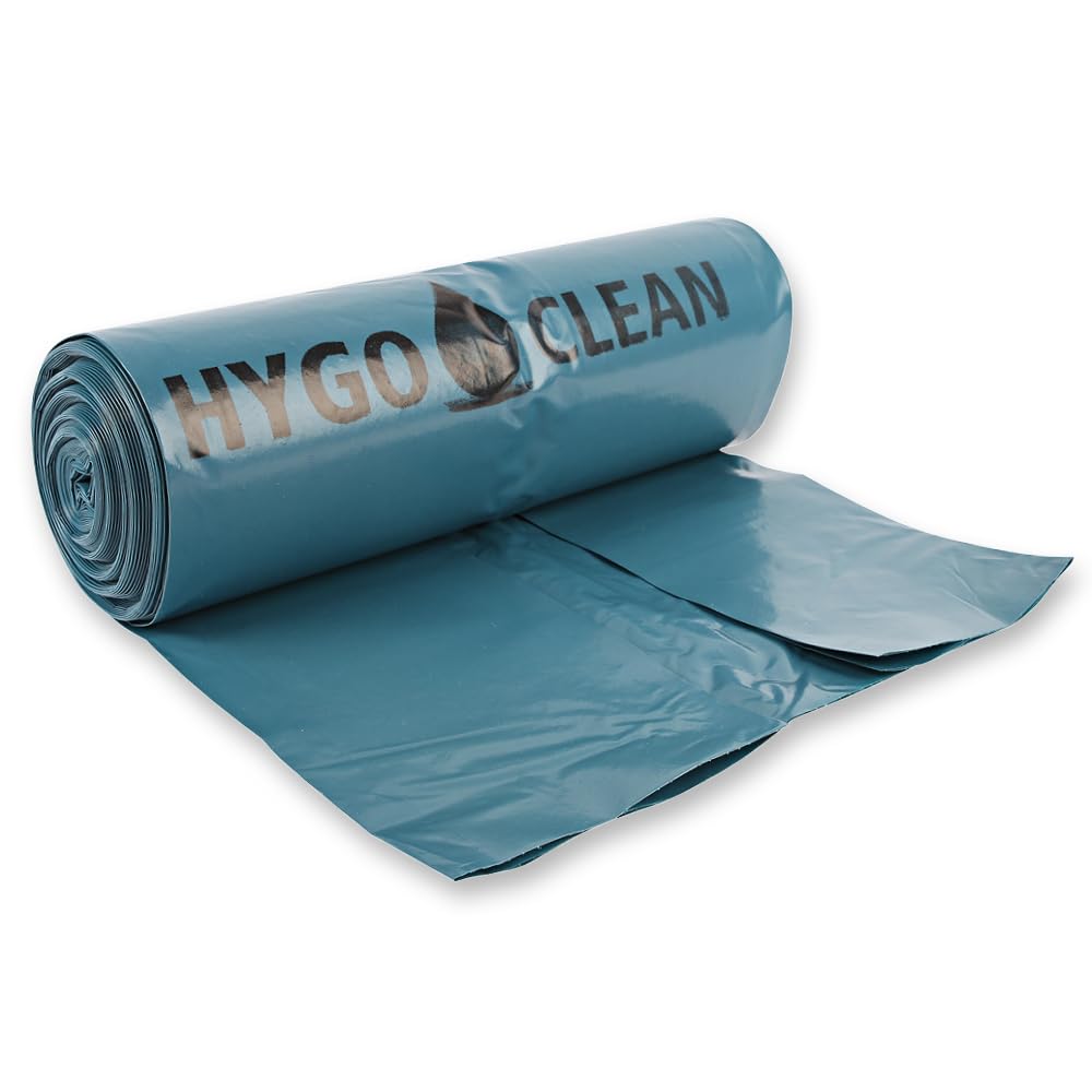 80 Stück, Abfallsäcke, FRANZ MENSCH, 120 x 90cm, blau, LDPE, 80my, reißfest | Premium, Rolle, Müllsäcke, Müllbeutel, Mülltüten, Hausmüll, Abfallbeutel, trash bags, Abfallentsorgung, Gewerbe