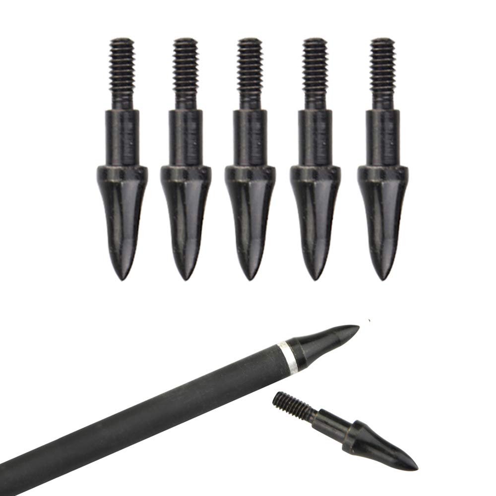 SHARROW 24pcs Archery Arrow Tips Arrowhead Field Bullet Points 75 Grains Broadheads for Targeting Practice Carbon Arrows (Type 1)