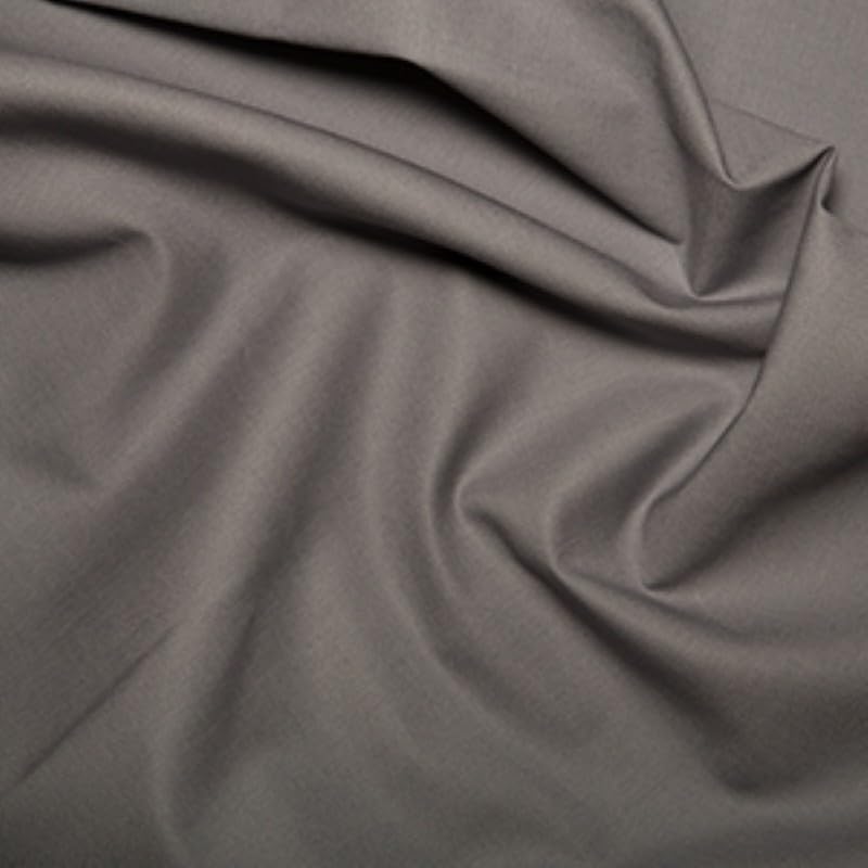 100% Cotton Fabric Klona Plain Material Craft Fabric 135cm Wide (Price Per Metre) (Grey)