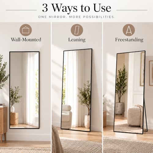 NBGV 57"x21" Full Length Mirror, Floor Mirror Full Length Gold - image 6