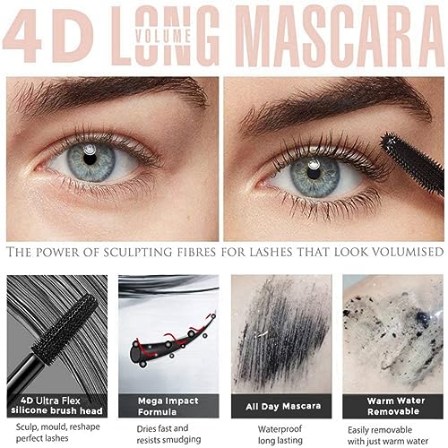 Mascara,4d Mascara Black,Waterproof Mascara,Mascara,Mascara Black Volume And Length Waterproof,Mascara Black Volume And Length,waterproof mascara black,Mascara Waterproof,No Smudging - Image 7