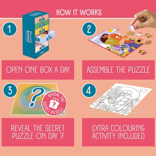 Jumbo Pieceful Mind Puzzles, Take A Moment, 7-Day Mindful Adults Jigsaws Set - Image 2