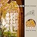Capiz Shell Wind Chime, Shell Wind Chimes for Outside, Sea Glass Seashell Windchimes Outdoors, Unique Outdoor Boho Decor for Patio Garden Balcony Porch, 7