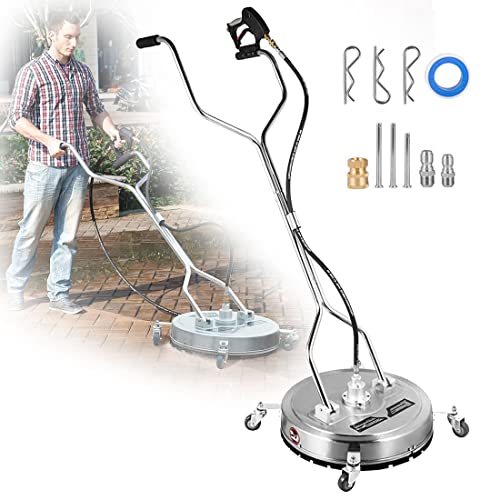 20�C���` �v���b�V���[�E�H�b�V���[ �T�[�t�F�X�N���[�i�[ �A�^�b�`�����g �ő�4200 PSI ���ʃN���[�i�[ 3/8�N�C�b�N�R�l�N�^�[�t�� 3�m�Y�� �ő吅��8.6GPM �h���C�u�E�F�C ���� �f�b�L �p�e�B�I�p