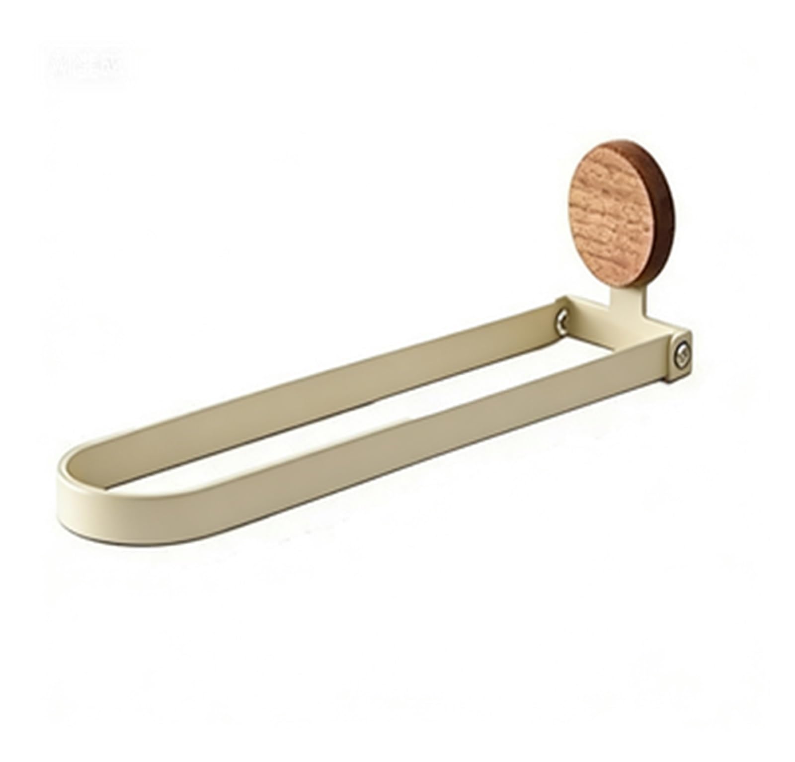 1pc Wood Bathroom Towel Rack Washbasin Stand Wall-mounted Foldable Bath Hanging Rod Without Drilling(32cm White)