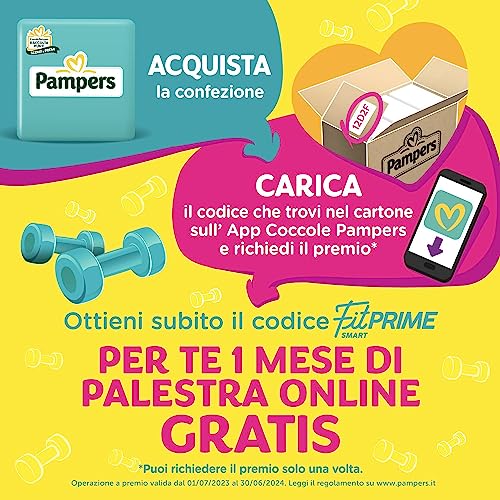 Pampers Progressi Mutandino & Fit Prime Extralarge, 60 Pannolini, Taglia 6 (15+ Kg)