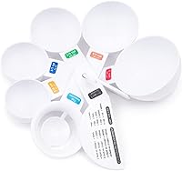 Vista 10 de Fox Run Juego de cucharas medidoras de plástico de 6 piezas, color blanco, 1.6 x 9 x 3 pulgadas