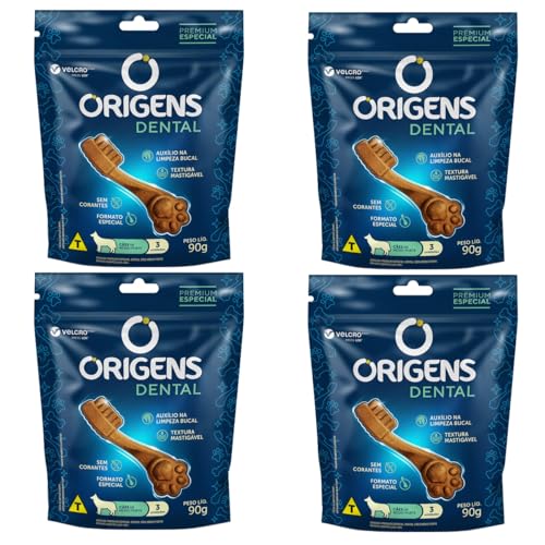 Biscoito Origens Dental Porte Medio 90g 4 unid Higiêne Bocal