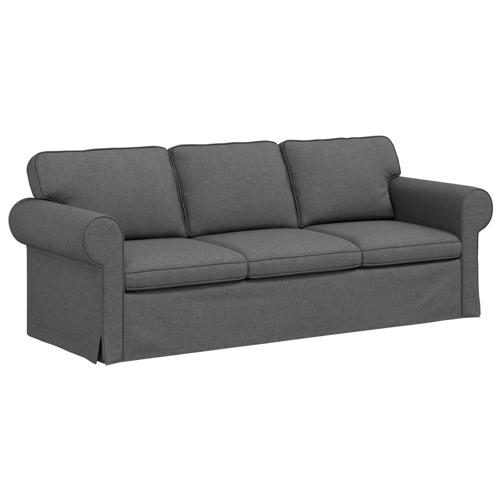 vidaXL Divano Grigio Scuro 215 x 82 x 80 cm Tessuto, Divano Moderno, Design Ergonomico, Arredo Sezionale, Soggiorno Confortevole, Poltrona Contemporanea