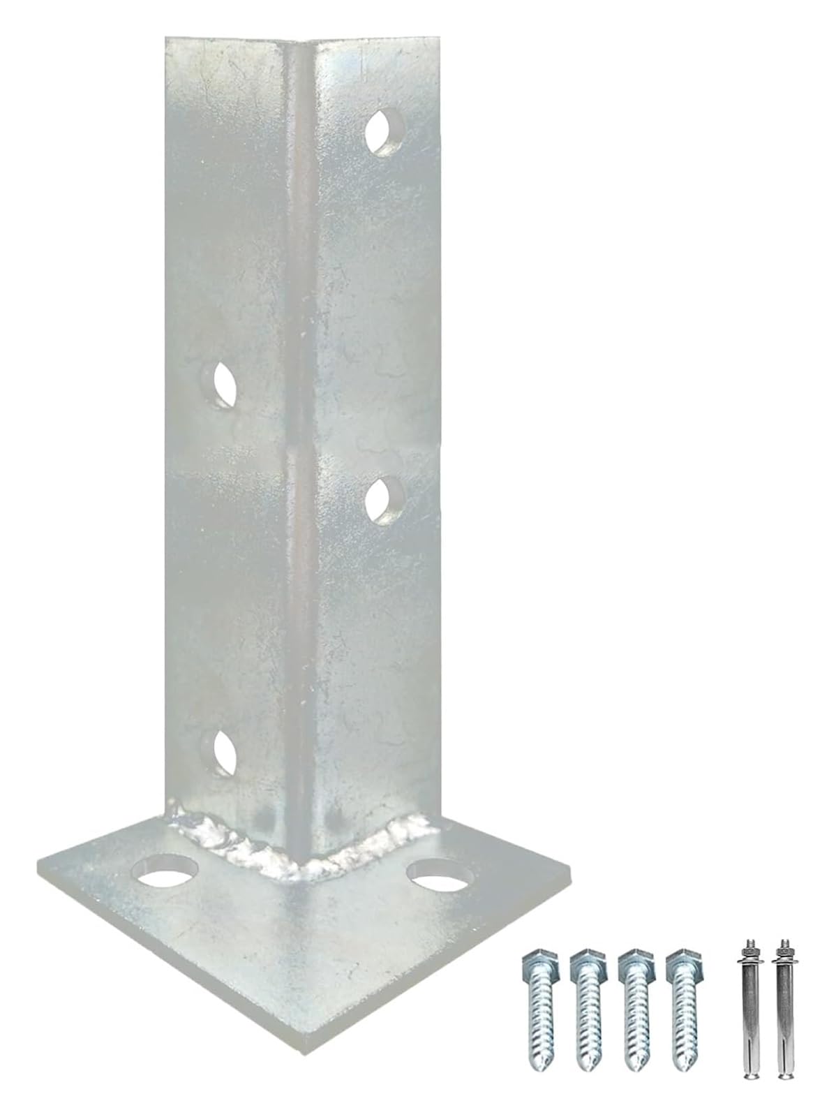Fence Posts， for Concrete Deck Mailbox, 2x2 3x3 4x4 4x6 6x6 7x7 8x8 10x10, Fence Post Anchor, Stainless Steel(1 Pcs)