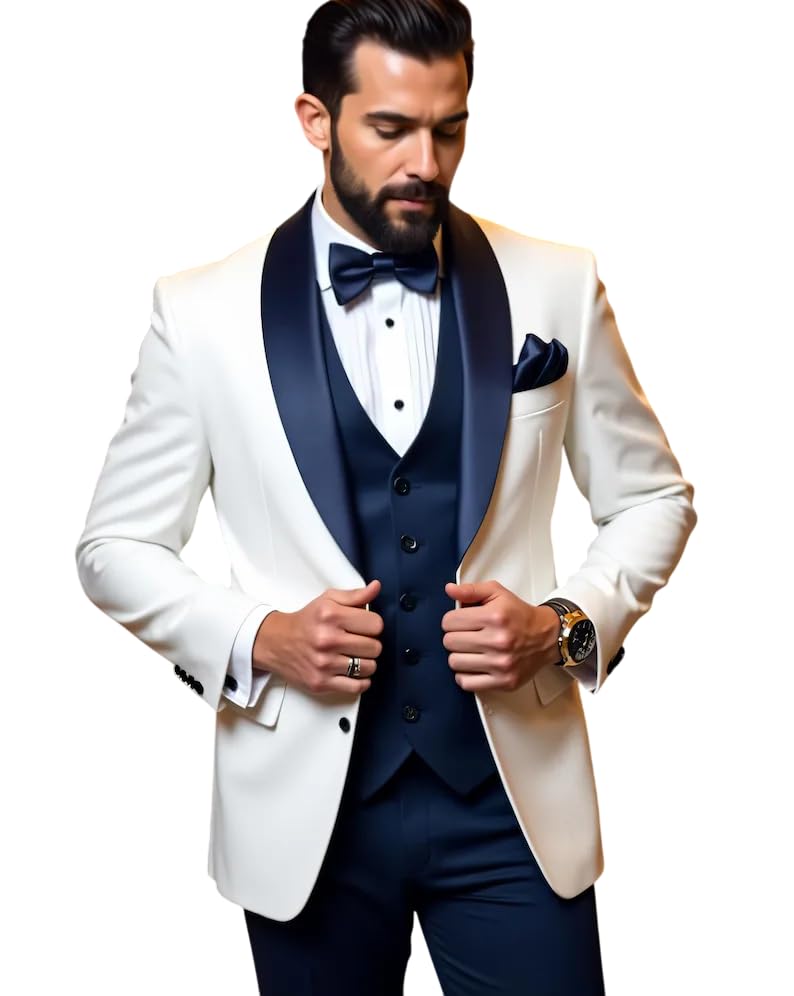 Men Suit 3 Piece Desinger Tuxedo Formal Fashion Party Wear Wedding Groom Dinner Prom Suits