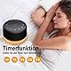 Easysleep Sound White Noise Machine mit 25 beruhigenden Geräuschen und Nachtlichtern mit Memory-Funktion, 32 Lautstärkestufen und 5 Schlaf-Timer (Schwarz mit Licht)