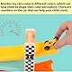 Holzauto-Rampen-Rennbahn Spielzeug, 4 Spielzeugautos für Kinder, Schienenfahrzeug-Set, Kleinkinder Spielset Rennwagen Erste Sportwagen Bunte Holzautos Spielzeug Set für Mädchen und Jungen ab 1 Jahr