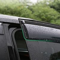 Vista 5 de Compatible con N-issan Navara D40 NP300 2004-2020 deflectores de viento para ventana lateral automática, viseras negras de protección contra la Para