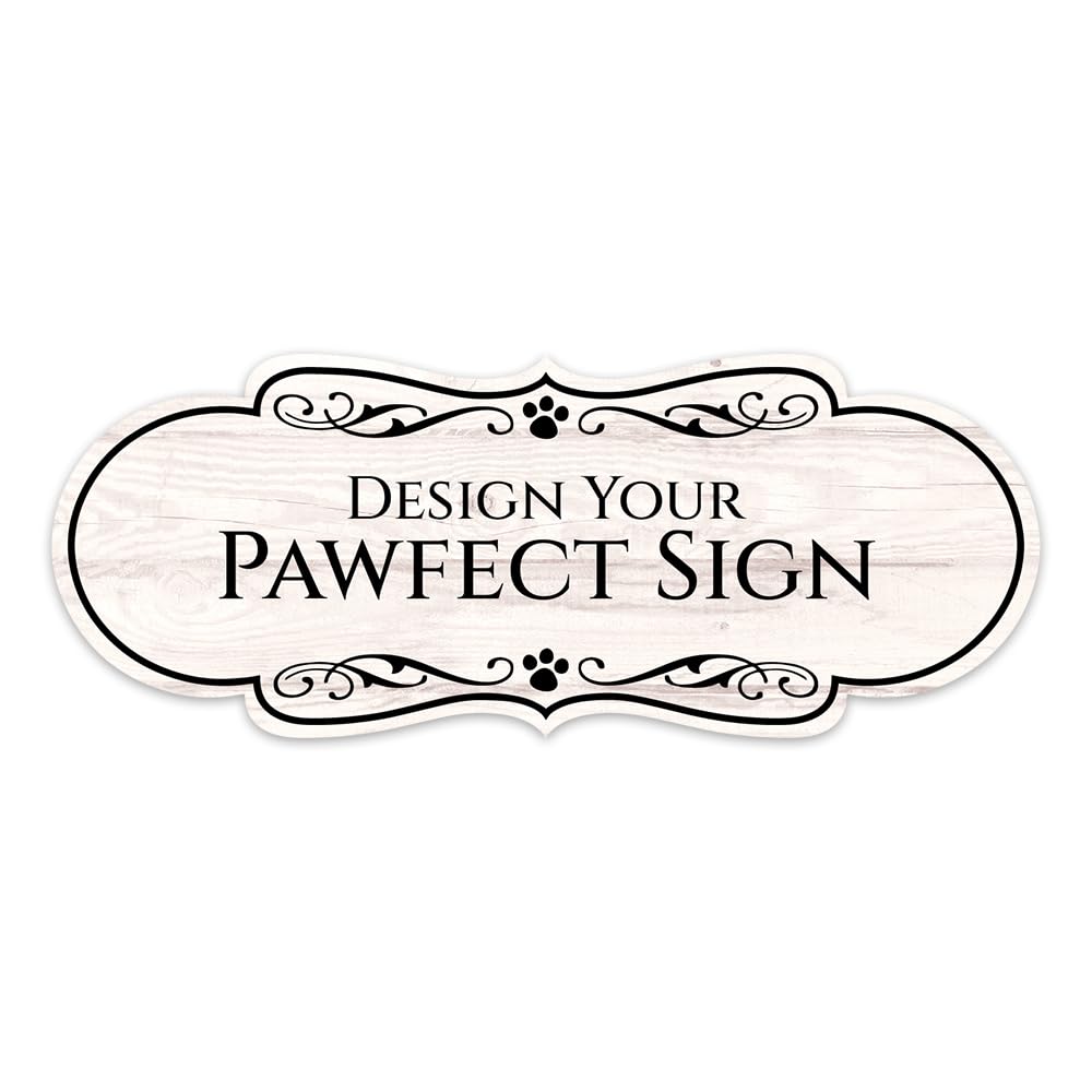Motto Lita Designer Plus Paws Custom Pet Themed Wall or Door Sign (Full Color)