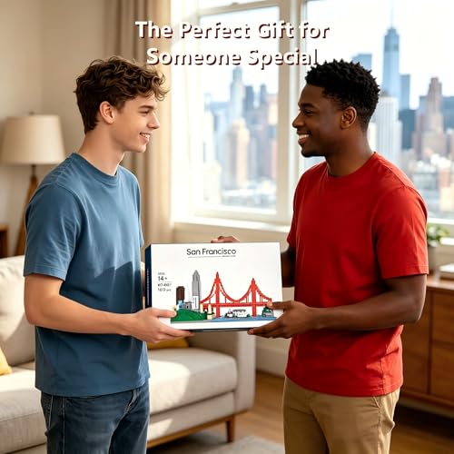 Image of San Francisco Skylines Building Set Model Kit - Engaging Architecture Gift for Adults, Micro Mini Blocks, 1610pcs+ | Aesthetically Pleasing, Fun & Compact