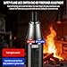 Grill Lighter Torch Lighter Windproof High Temperature Welding Torch Can be Used at Any Angle,Windproof Powerful Blue Flame Gifts for Christmas,Valentine's Day, Father's Day,Birthday(Silver)