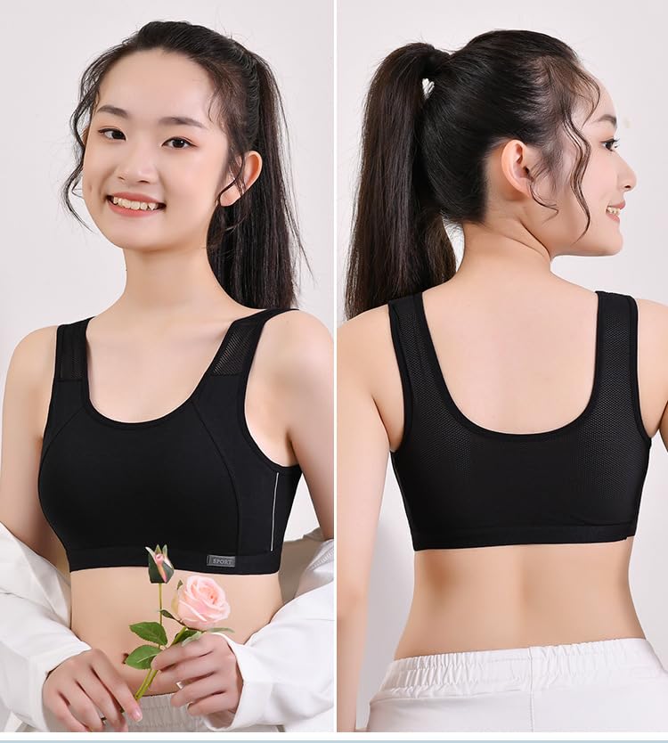 Teen Girls Cotton Training Bras Sports Bralettes Racerback Cami2