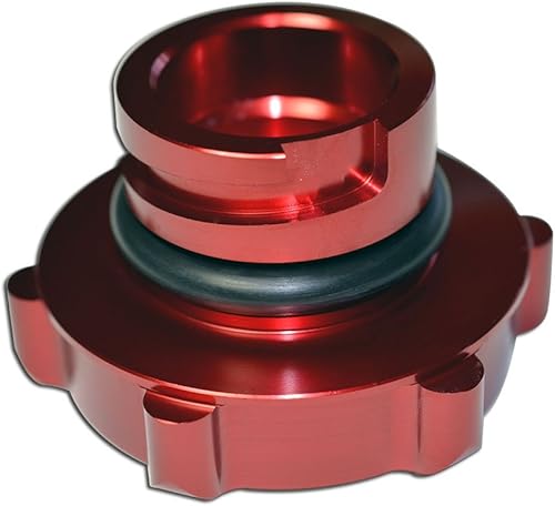 Miniatura 3 de Combo - Tapa de aceite roja LS1 de 5.7 L en aluminio Billet + 2 x (par/juego) Rojo Negro 5.7L L LS1 de aluminio real para capó del motor 97-04 Chevy