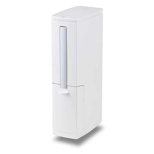 COMODID Bote de basura de plástico delgado de 13 galones cubo de basura con soporte para cepillo de inodoro para caravana cubo de basura de 5 litros COMODID Bote de basura de plástico delgado de 13 galones cubo de basura con soporte para cepillo de inodoro para caravana cubo de basura de 5 litros