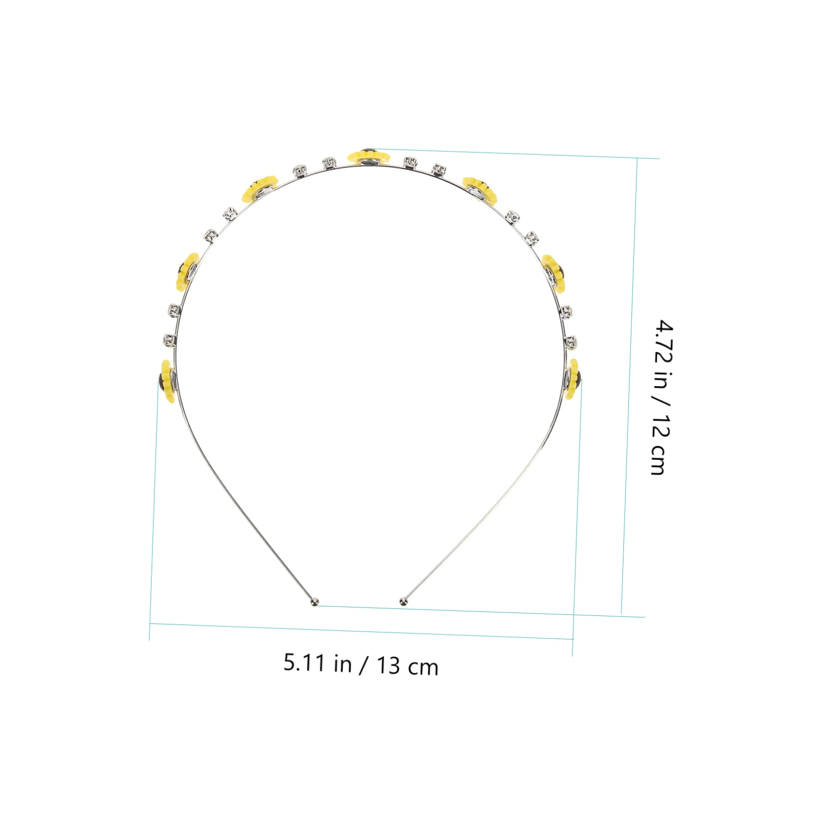 FRCOLOR 10 Pezzi fascia del fiore del sole hair band hair ribbon charms Da donna fascia per le donne ragazza cerchietti bambina copricapo femminile sottile Acciaio inossidabile