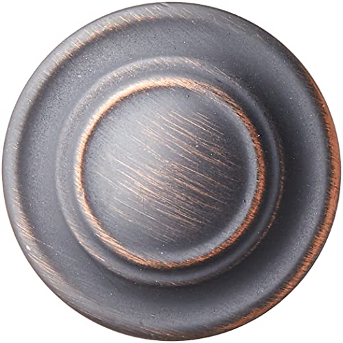 Amazon Basics Traditional Top Ring Cabinet Knob, 1.25-Inch Diameter, Oil Rubbed Bronze, 25-Pack #TOP3