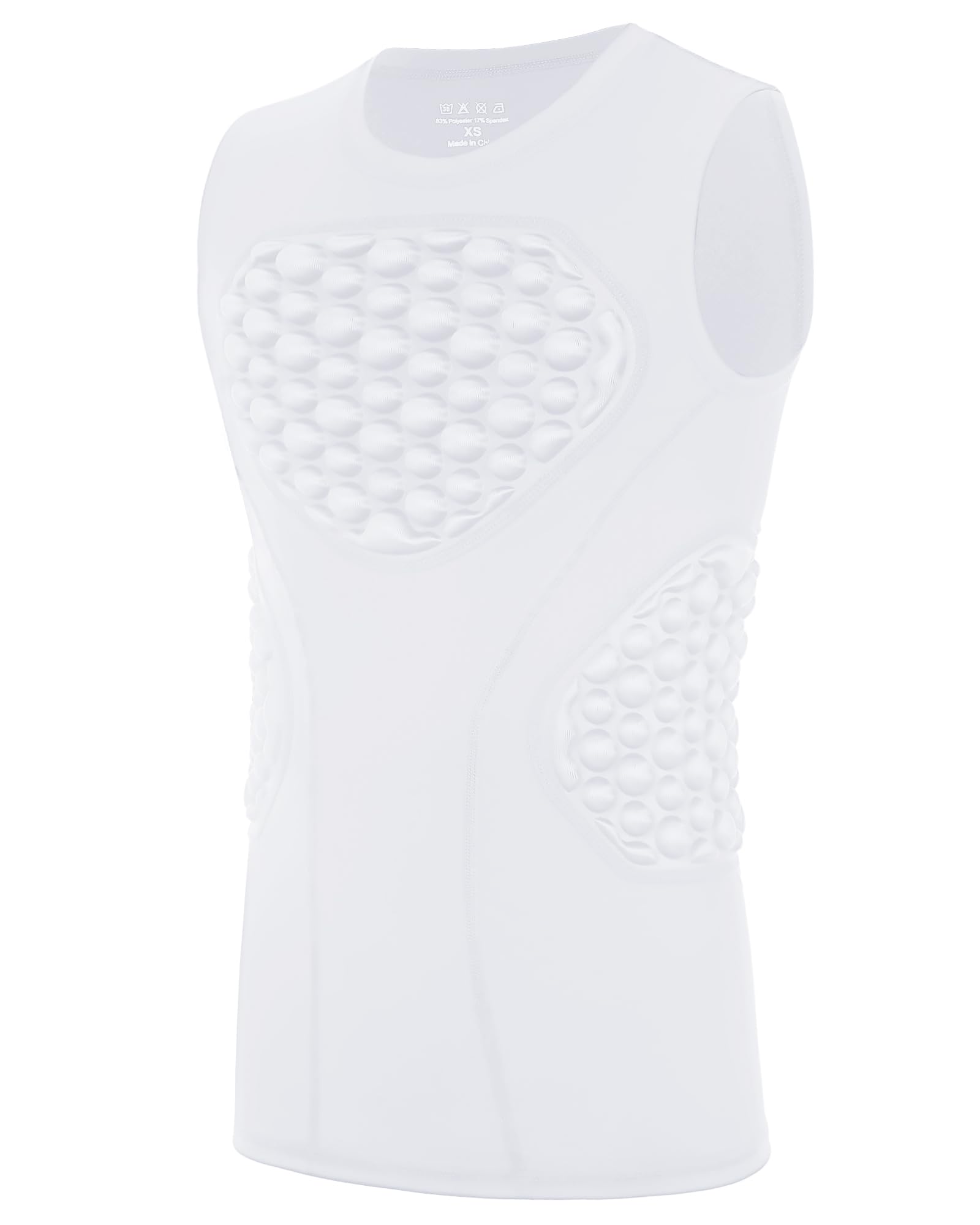 Youth Football Baseball Padded Compression Shirt Boys Chest Protector Heart Sternum Rib Guard for Softball Lacrosse