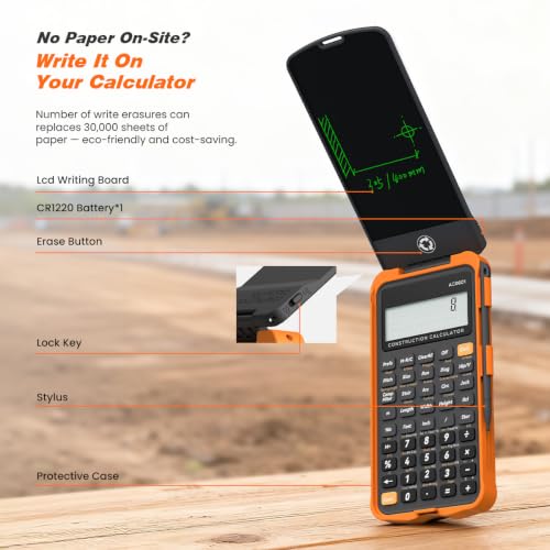 Image of ROATEE Construction Calculator Protective Case and Notepad