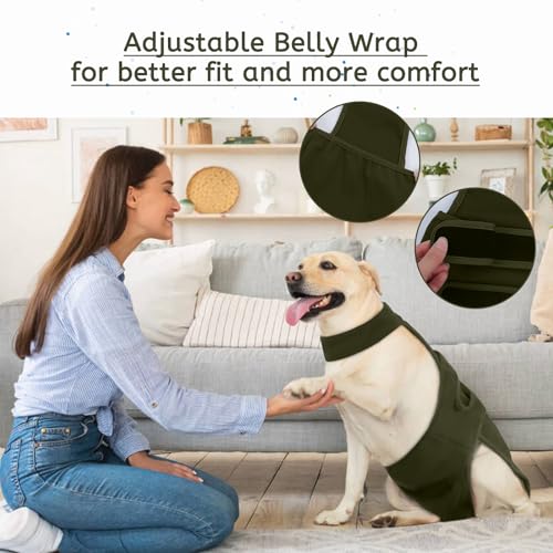 Image of Dog Diapers Female Reusable Washable Period Diaper with Suspender,Adjustable Dog Panties Anti-Harassment, Doggie Diapers for Incontinence, Heat Cycles, or Senior Dogs（XS-XL