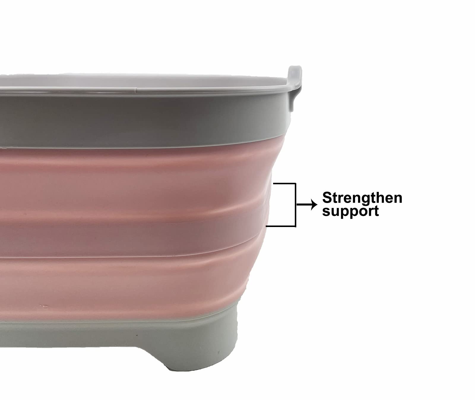 SAMMART Collapsible Dishpan Set Of 2 - 10L Foldable Washing Basins, Grey, Space-Saving Kitchen Tub - View #4