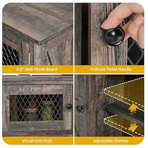 DWVO Farmhouse Buffet Cabinet with Storage 59 Kitchen Coffee Bar Cabinet 2 Large Drawers Visual Grid Door Storage Shelves Storage Cabinet for Kitchen Living Room Dark Rustic Oak