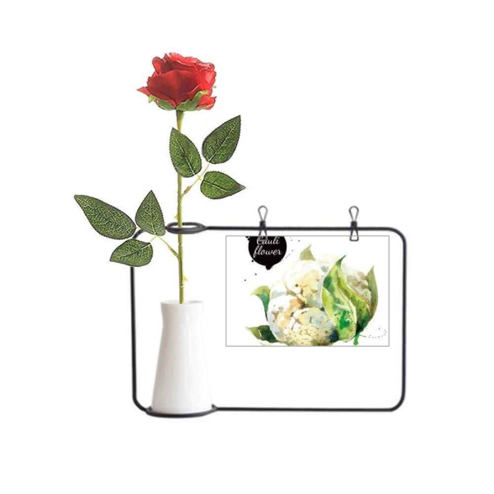 Vases décoration bouteille suspendue pour habiller un mur vide avec une rose rose