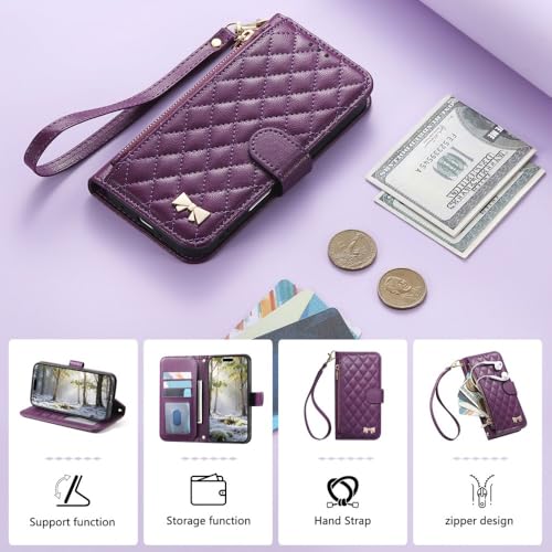 Housse cuir Samsung S25 Plus étui marron à rabat aimanté avec porte-carte - 7