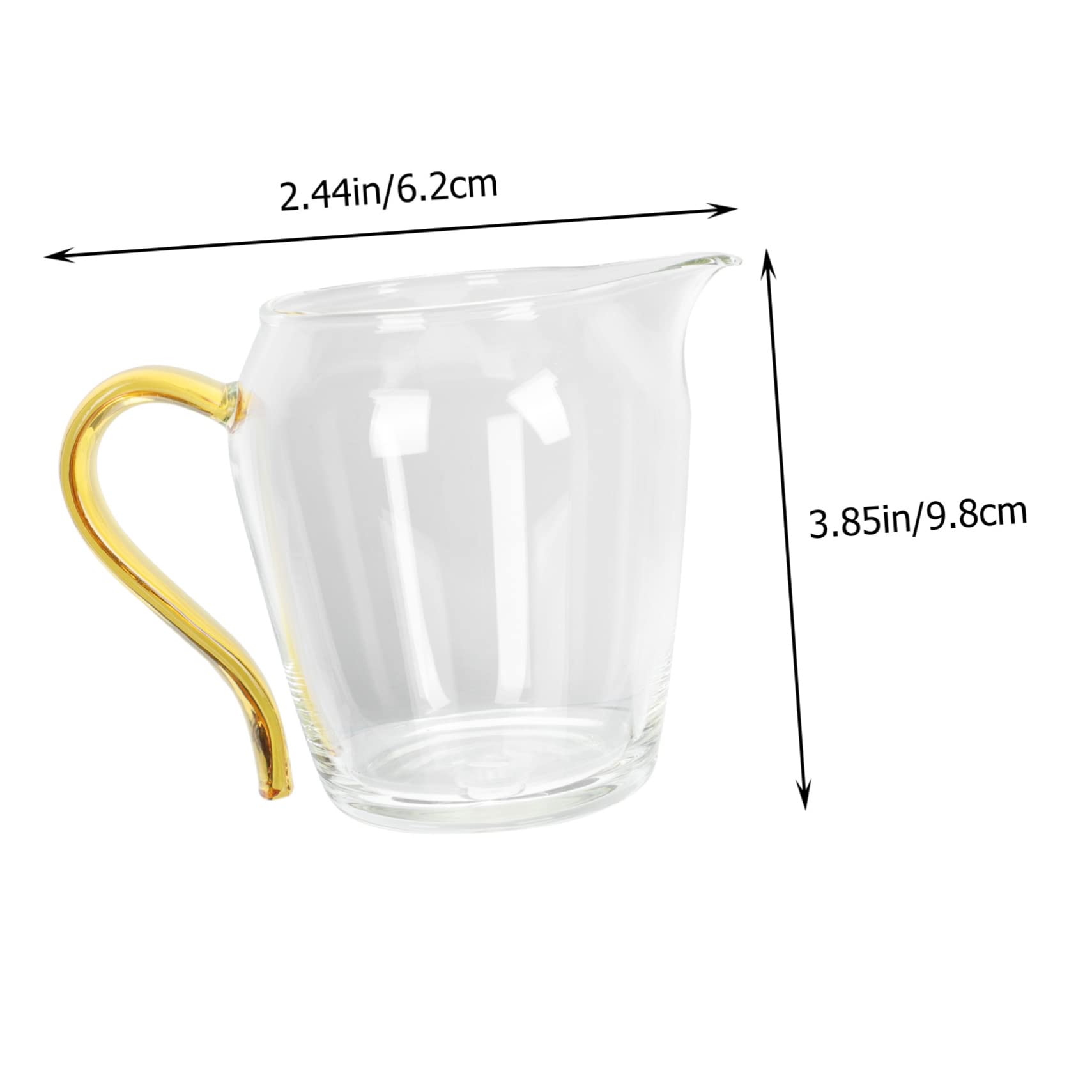GRIRIW Fair Cup Coffee Cup with Lid Mini Teapot Tea Cup with Lid Clear Espresso Mugs Expresso Coffee Espresso Cups Coffee Cups with Lids Clear Coffee Cups High Borosilicate Glass Yellow
