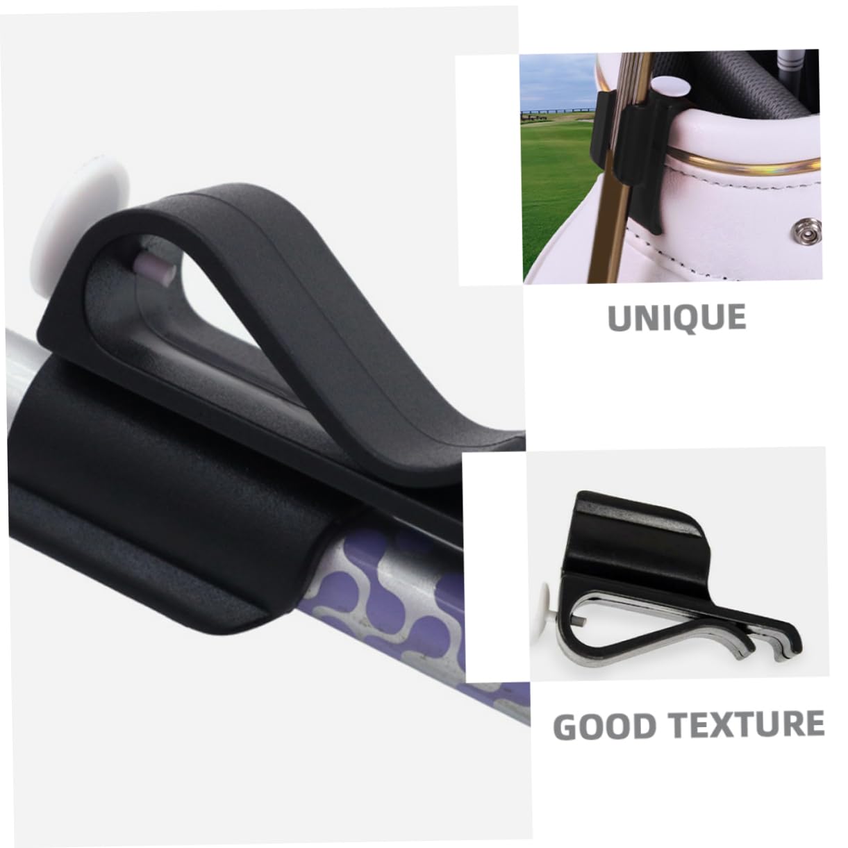 TOYANDONA Golfschläger-Clip Golf-Putter Tasche Entfernung Stichworte Putten Club-organisator-Clips Putterbag-Clip Golfbeutelzubehör Golfzubehör Für Damen Abs Schwarz