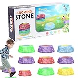 Escalones para niños, piedras de equilibrio, bloques de equilibrio para interiores y exteriores 2024 Rainbow, escalones de juego antideslizantes, de obstáculos