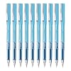 Hauser Sonic 0.55mm Gel Pen Box Pack | Attractive Foiled Body | Stylish Metal Clip | Refillable & Waterproof Gel Ink | German Technology For Smooth & Effortless Writing | Blue Ink, Set of 10 Gel Pens