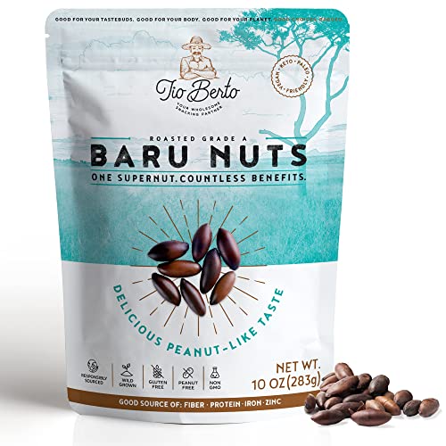 Baru Nuts Roasted, 10 oz Resealable Bag | Crunchy and Delicious | Suitable for Vegan, Gluten Free, Keto...