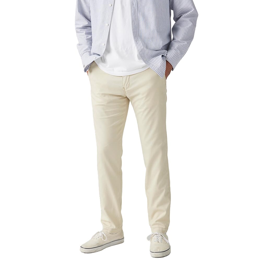 levi's Men's Cream Regular Fit Chinos Trousers-picture-40