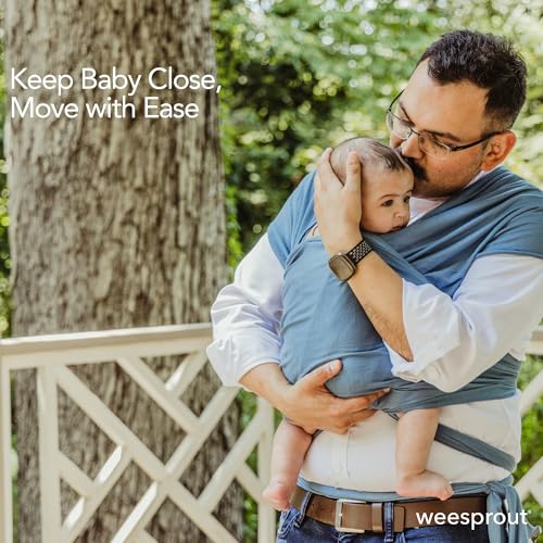 Image of WeeSprout Baby Wraps Carrier - Perfect Child Sling for Newborn and Infant, Enhances Bonding, Soft and Breathable, Ideal for Babywearing