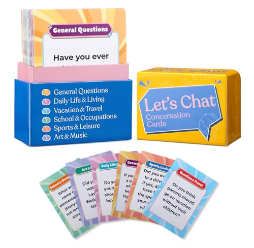 YooNotee 112 Pcs Let's Chat Conversation Cards, Dementia Activities for Seniors, Alzheimers Activities for Dementia Patients, Alzheimers Gifts for Elderly, Memory Games for Adults