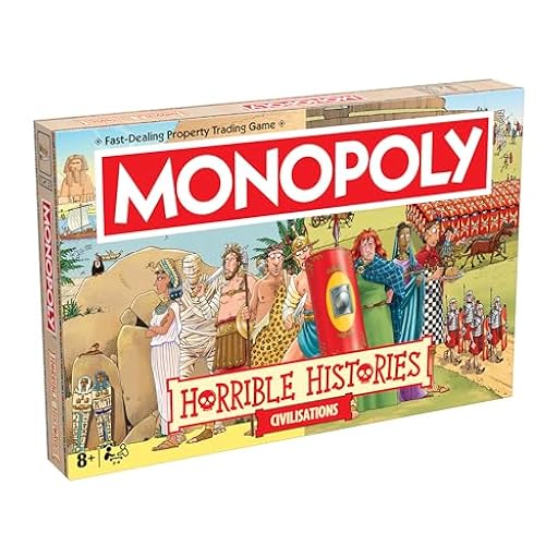 Winning Moves Horrible Histories Ancient Civilisations Monopoly juego de mesa clásico es perfecto para 2 a 6 jugadores y es un gran regalo para los fans de 8 años en adelante | Ya disponible en tu tienda friki favorita! En mundofriki.es!