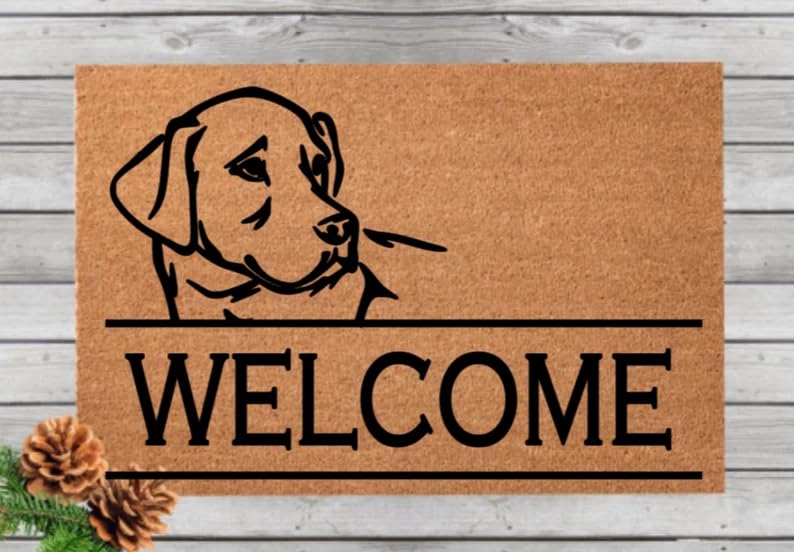 Black Lab Chocolate Lab Yellow Labrador Welcome Doormat Welcome Entrance Door Mat Outdoor Balcony Patio Mat 16x24 Inch Christmas Halloween
