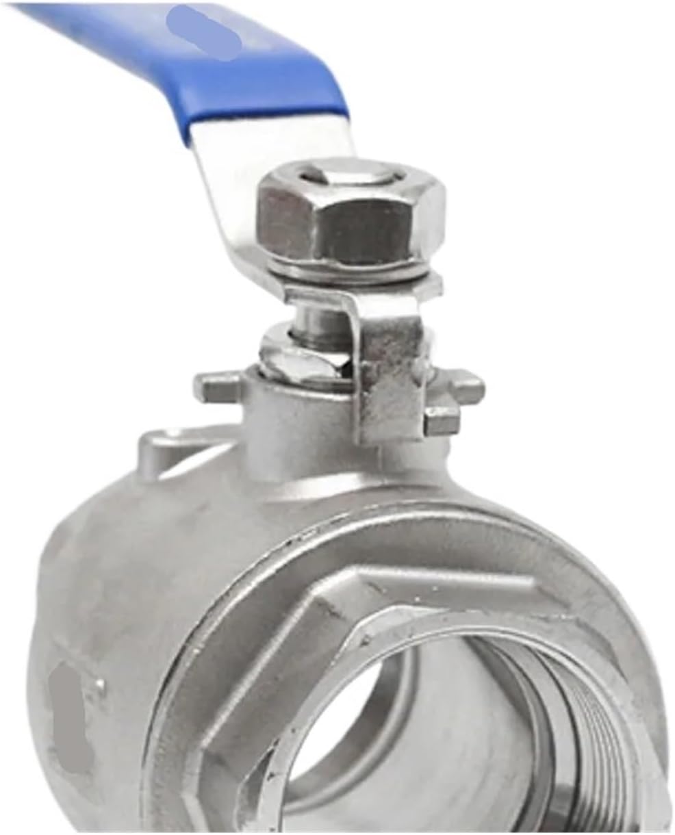 BSPT 1/4" 3/8" 1/2" 3/4" 1" 1-1/4" 1-1/2" Female Threaded Stainless Steel SS304 2P Full Bore Ball Valve with Vinyl Handle Threaded Valve(Size:1/4")