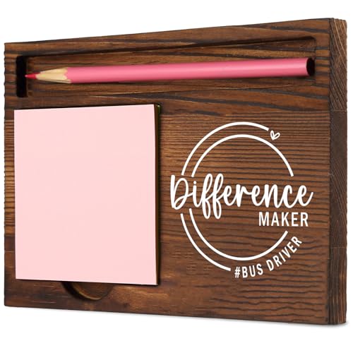 Bus Driver Difference Maker Thoughtful Gift for School Transportation Staff and Transit Workers, Functional and Stylish Desk Organizer, Work Desk Retro Note Pad Holder SDZ343