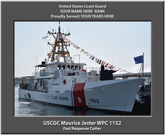 USCGC Maurice Jester WPC 1152 Personalized Canvas Print, Coast Guard Photo, Personalized Name and Rank, Made in USA