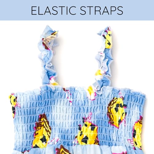 Minecraft Girls Square Neck Smocked Maxi Dress Toddler to Big Kid Sizes (4T - 16)3