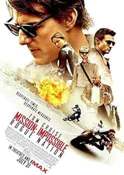 トムクルーズ、ミッションインボシブルローグネーションのウォーターボトル トム・クルーズ緊張の表情『ミッション：インポッシブル