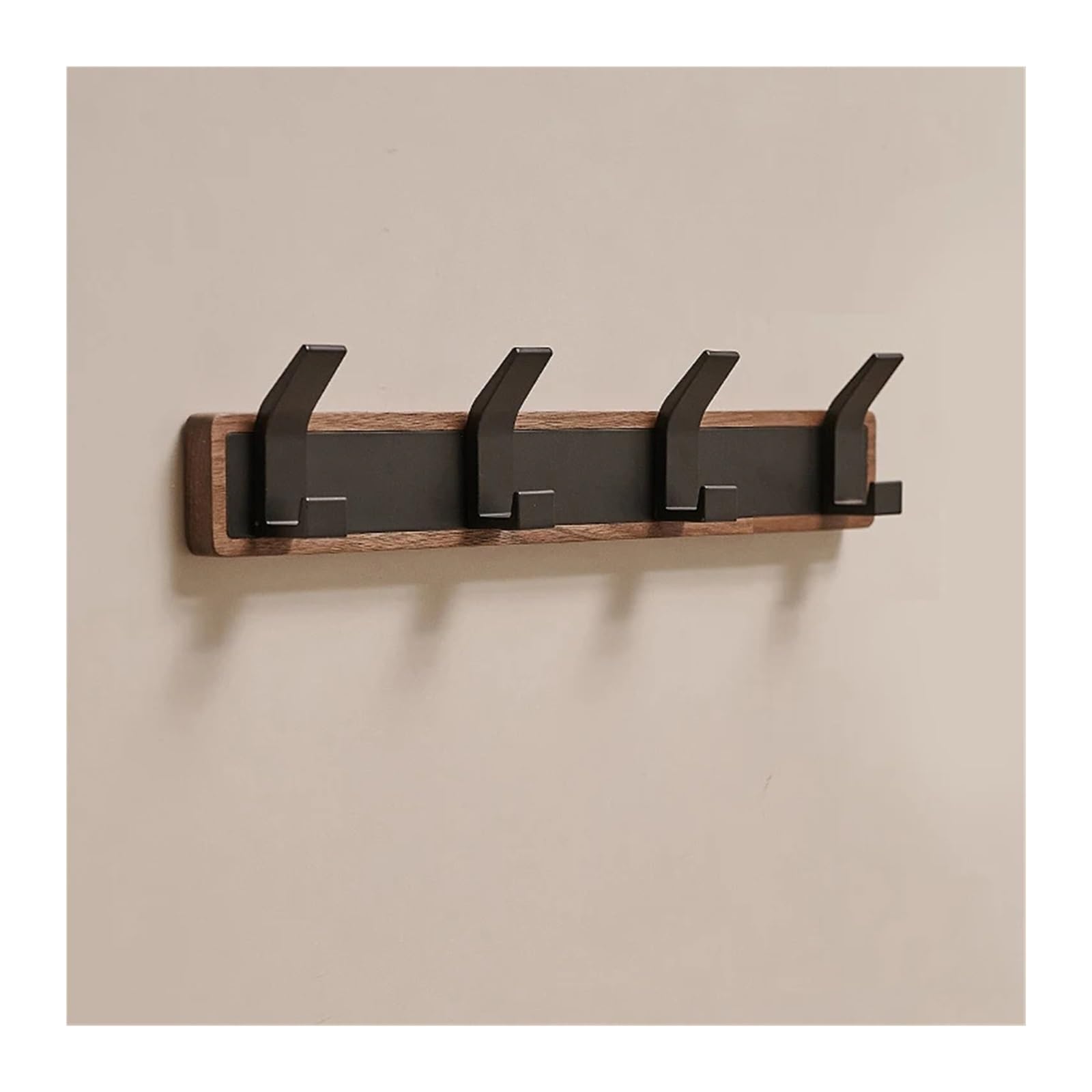 VMDVBNA Coat Hangers Wood Wall Hook, Hanging Coat Rack for Bathroom, Kitchen, Bedroom, Hallway(4 Hooks)